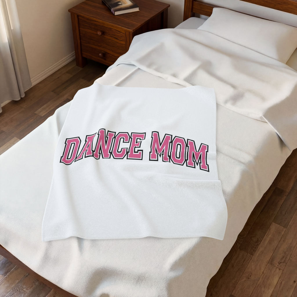 Varsity Font Blanket Mom Ballet Gift Women Heavy Blanket Lettering Blanket Mother Fan Bold Blanket Pointe Graphic Classic Rounded Shape Blanket