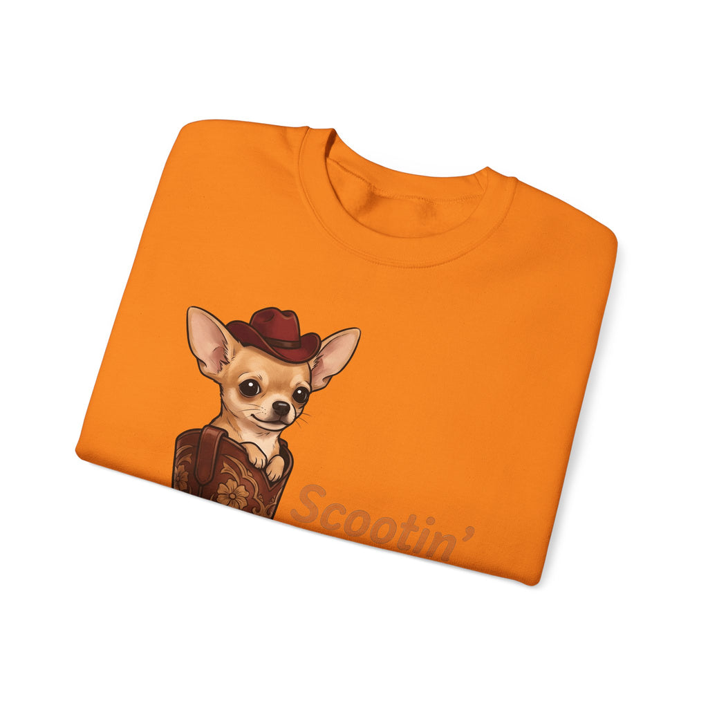 Chihuahua Cowboy Sweatshirt Dog Country Gift Women Hand Drawn Sweatshirt Puppy Sweatshirt Dog Fan Illustrated Sweatshirt Country Graphic Rustic Cowboy Boot