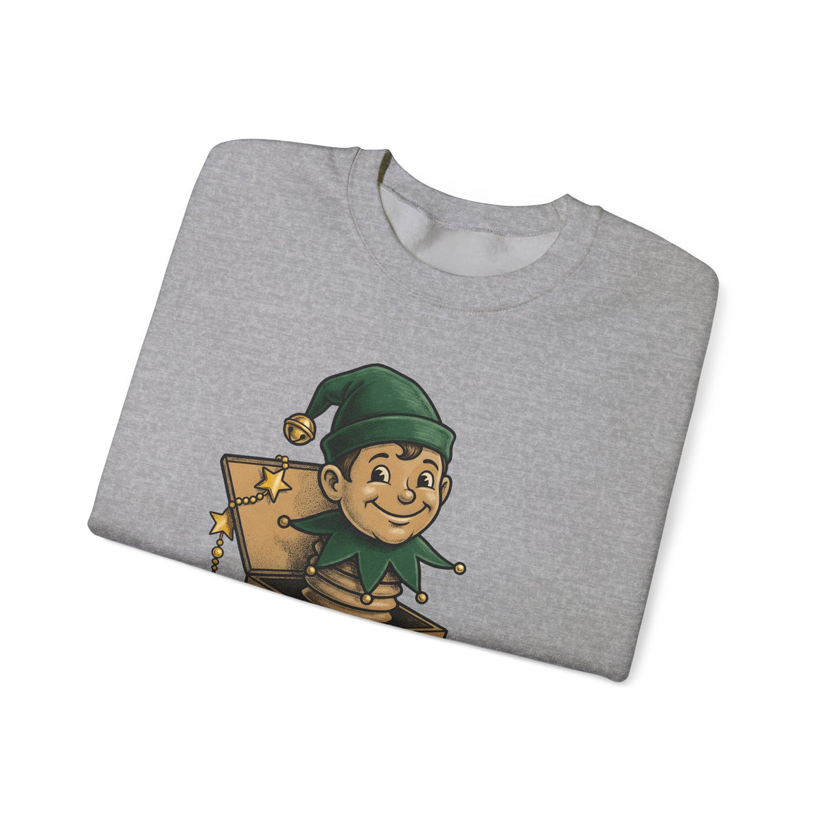 Elf Jack In The Box Christmas Holiday Gift Vintage Jack In The Box Christmas Sweatshirt