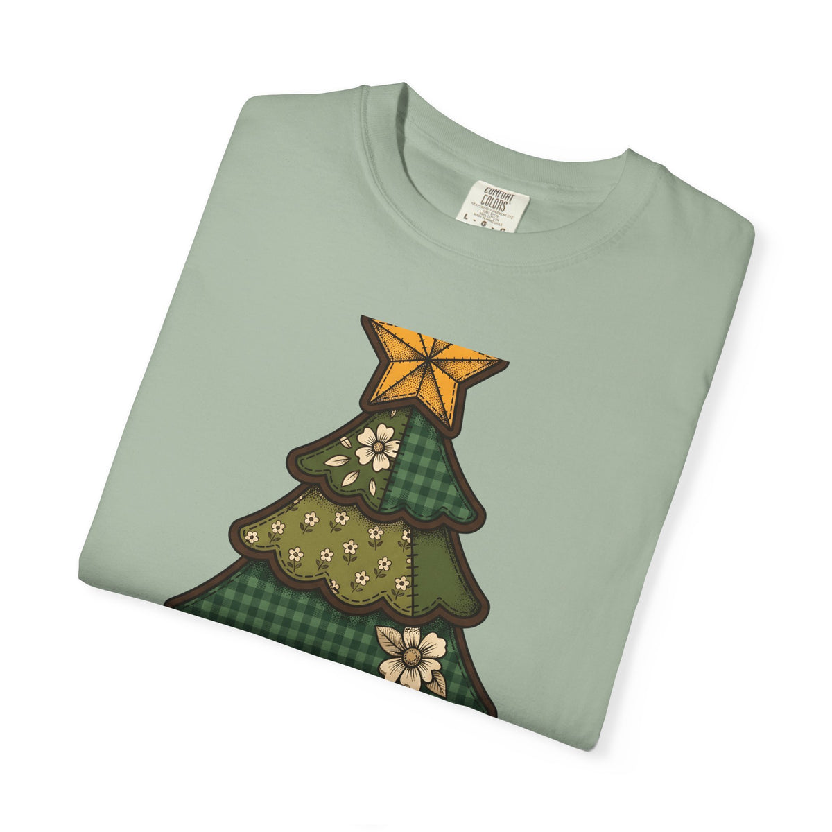 Christmas Tree Christmas Holiday Gift Farmhouse Fir Christmas Fan Rustic Seasonal Vintage Red Bow T-Shirt