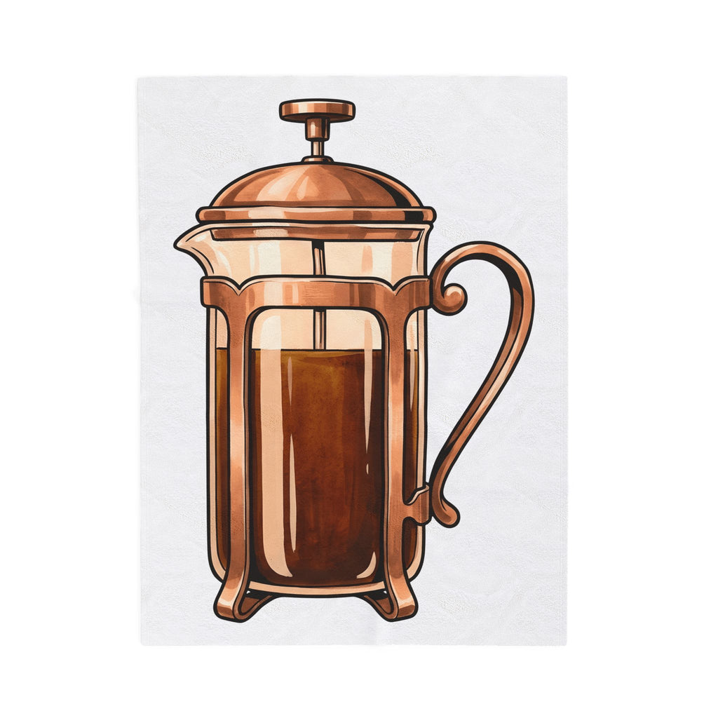 French Press Blanket Coffee Bakeware Gift Women Line Art Blanket Cafetiere Blanket Coffee Fan Baking Graphic Blanket Watercolor Coffee Blanket
