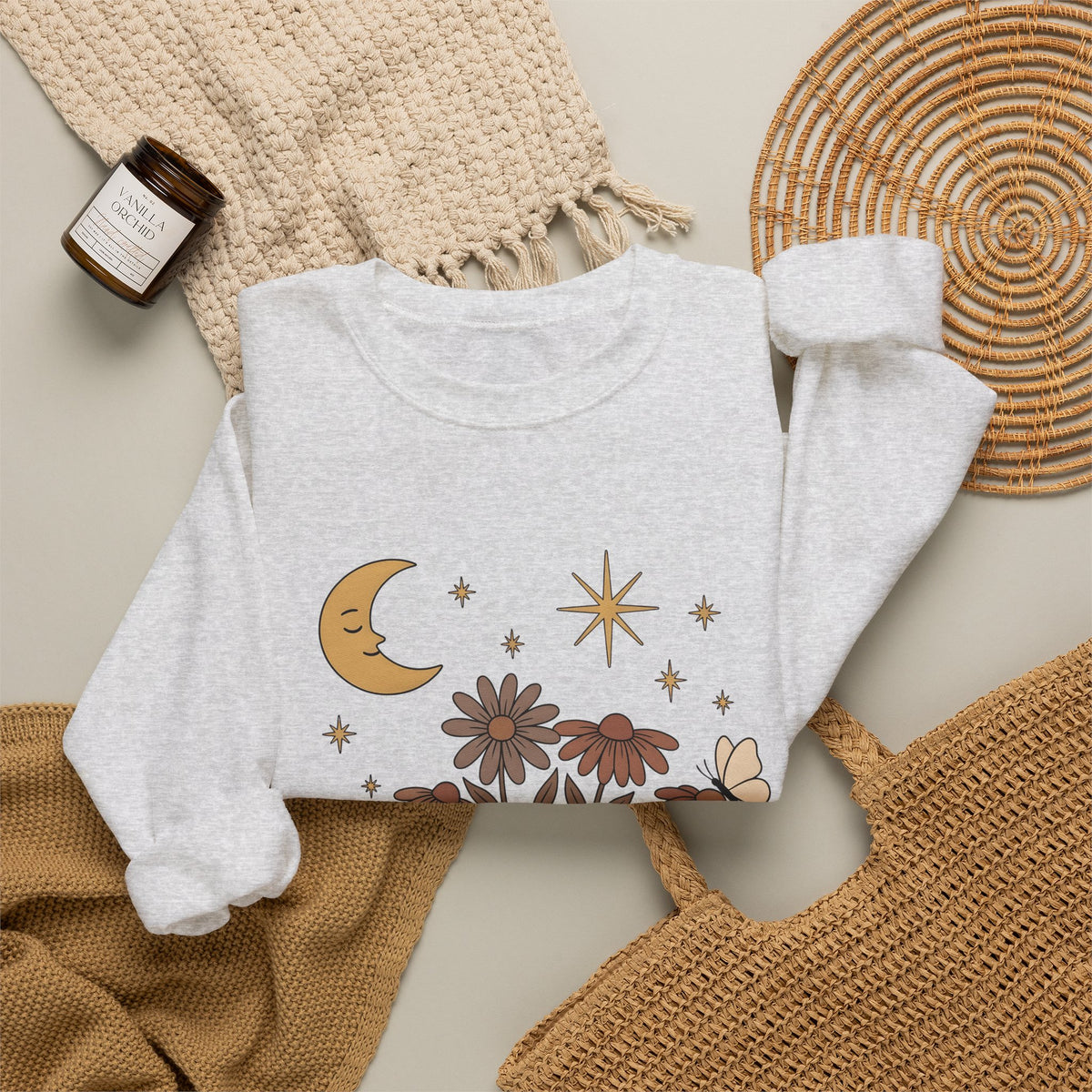 Sleeping Cow Sweatshirt Cowgirl Western Gift Women Boho Sweatshirt Cow Sweatshirt Rancher Fan Hippie Sweatshirt Rodeo Graphic Vintage Wildflowers Sweatshirt
