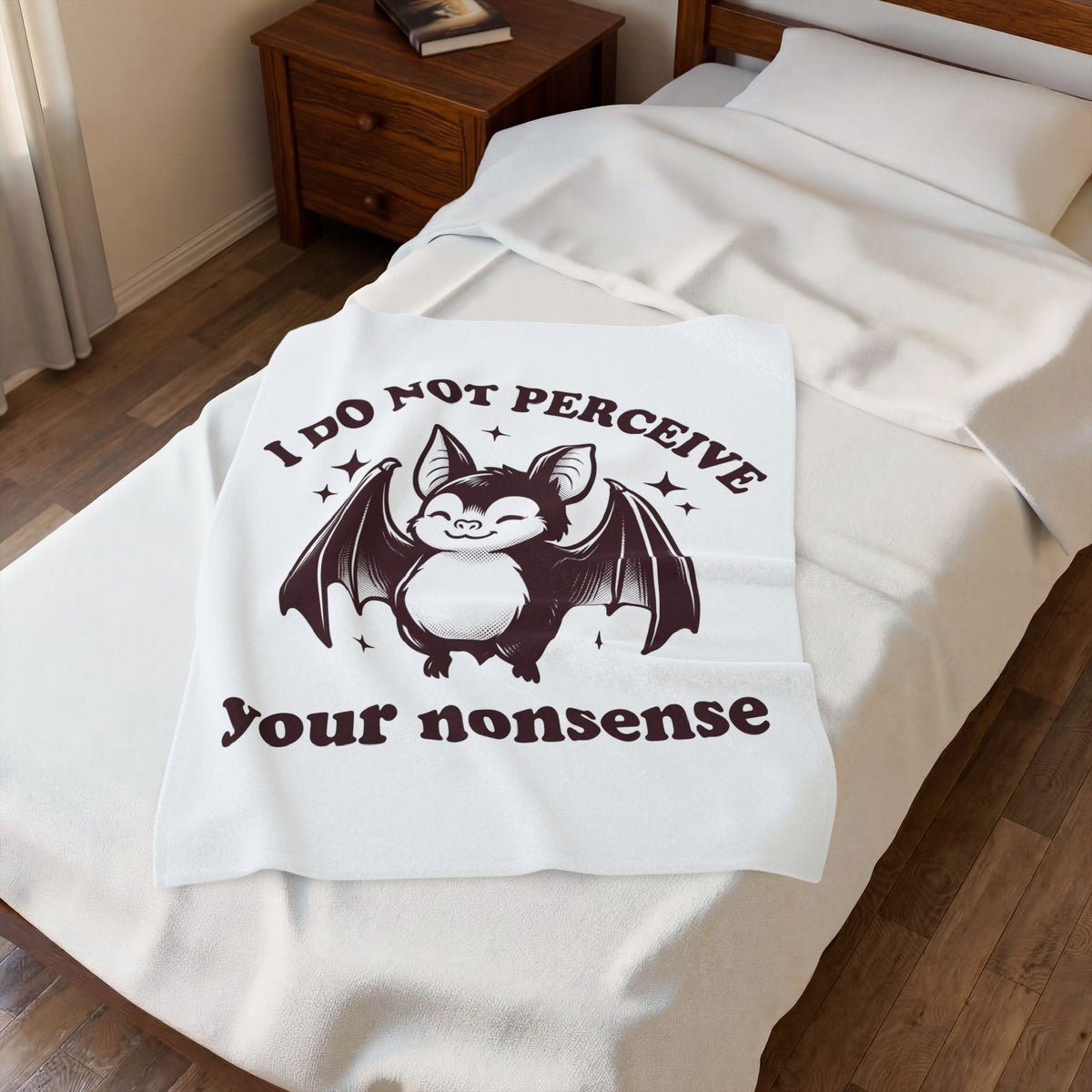 Adorable Bat Blanket Funny Wildlife Gift Women Comic Blanket Bat Blanket Humor Fan Cartoon Blanket Animal Graphic Retro Sparkles Blanket
