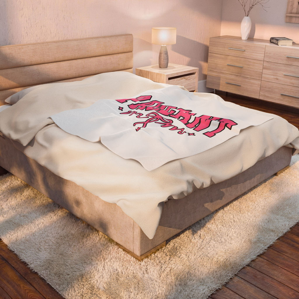 Bow Graphic Blanket Moms Fashion Gift Women Bold Blanket Bow Blanket Motherhood Fan Graphic Blanket Trendy Design Retro Stars Blanket