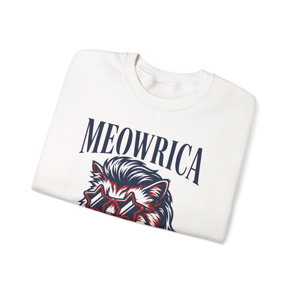American Kitty Sweatshirt America Pet Gift Women Pop Art Sweatshirt Cat Sweatshirt Patriot Fan Fauvism Sweatshirt Animal Graphic Classic Star Shades Sweatshirt