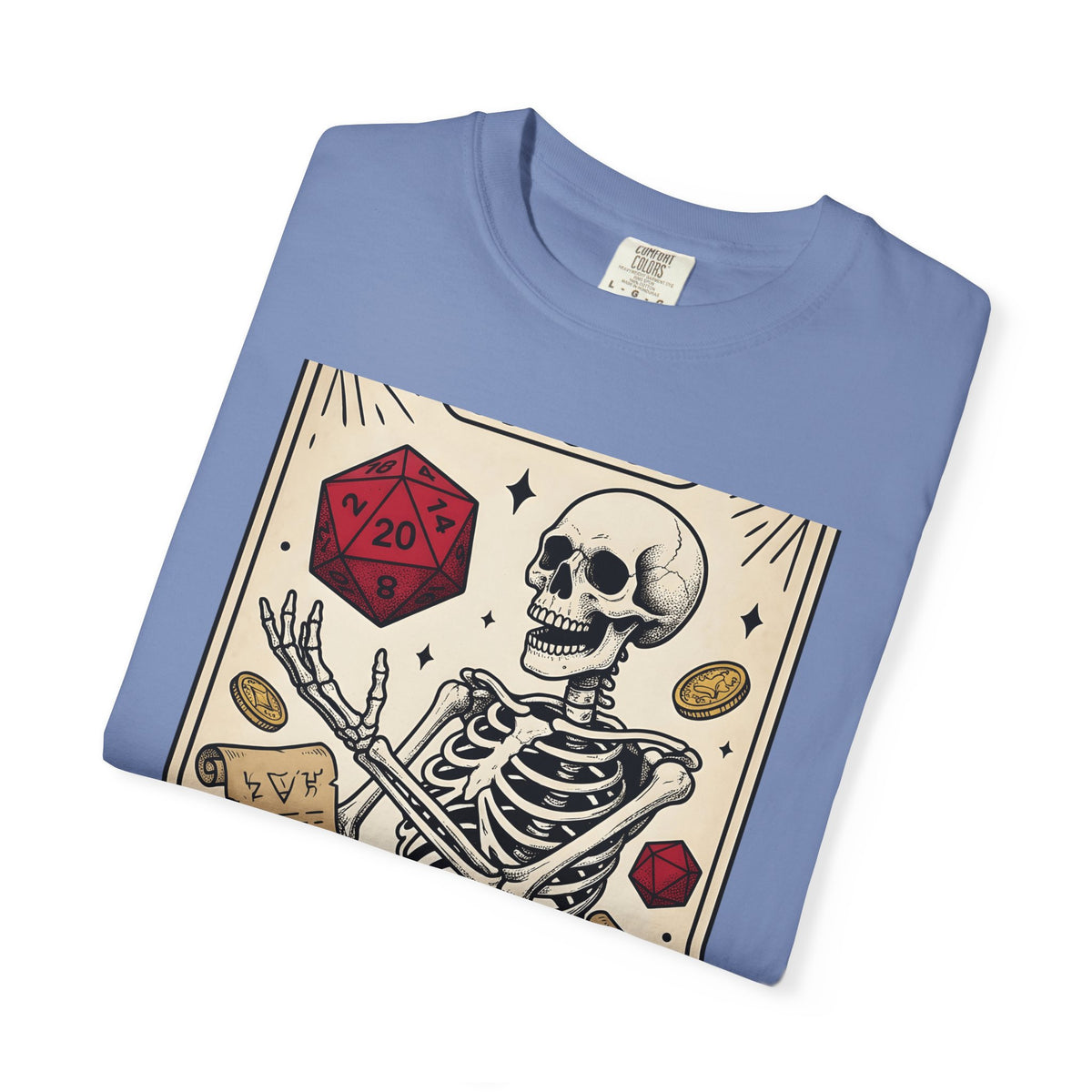 Skull Tarot Card T-Shirt Tabletop Gaming Roleplaying Gift Women Dark T-Shirt Tarot Card T-Shirt Gamer Fan Gothic T-Shirt Rpg Graphic Retro Game