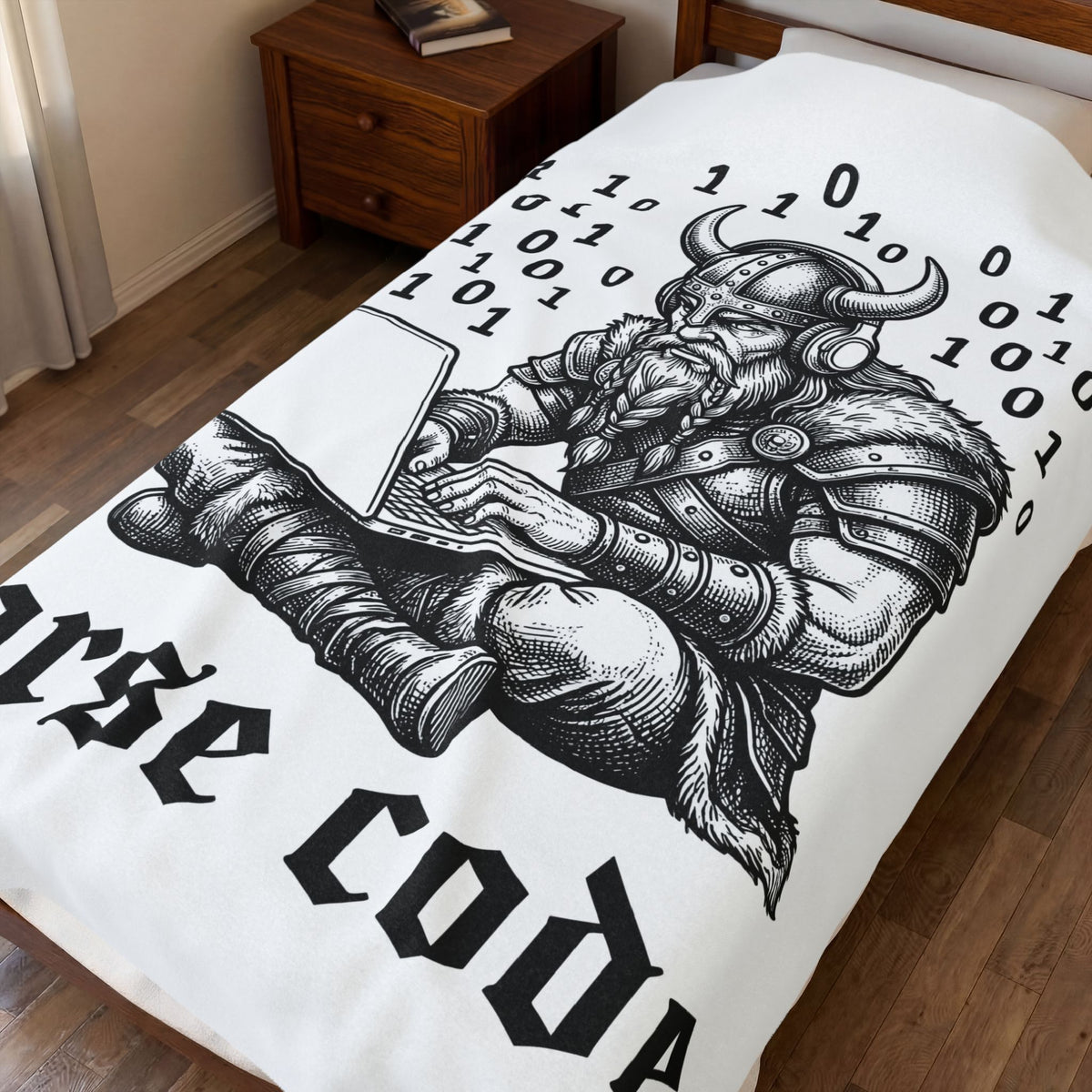 Nordic Laptop Blanket Funny Software Gift Women Antique Blanket Laptop Blanket Humor Fan Vintage Blanket Programmer Graphic Doodle Computer Code