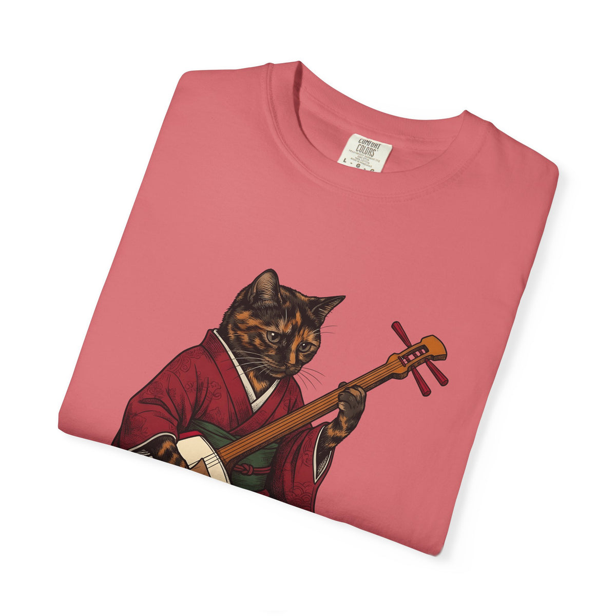 Yukata Cat T-Shirt Cat Sound Gift Women Asian Art T-Shirt Cat T-Shirt Feline Fan Japanese Art T-Shirt Music Graphic Hand Drawn Piano T-Shirt