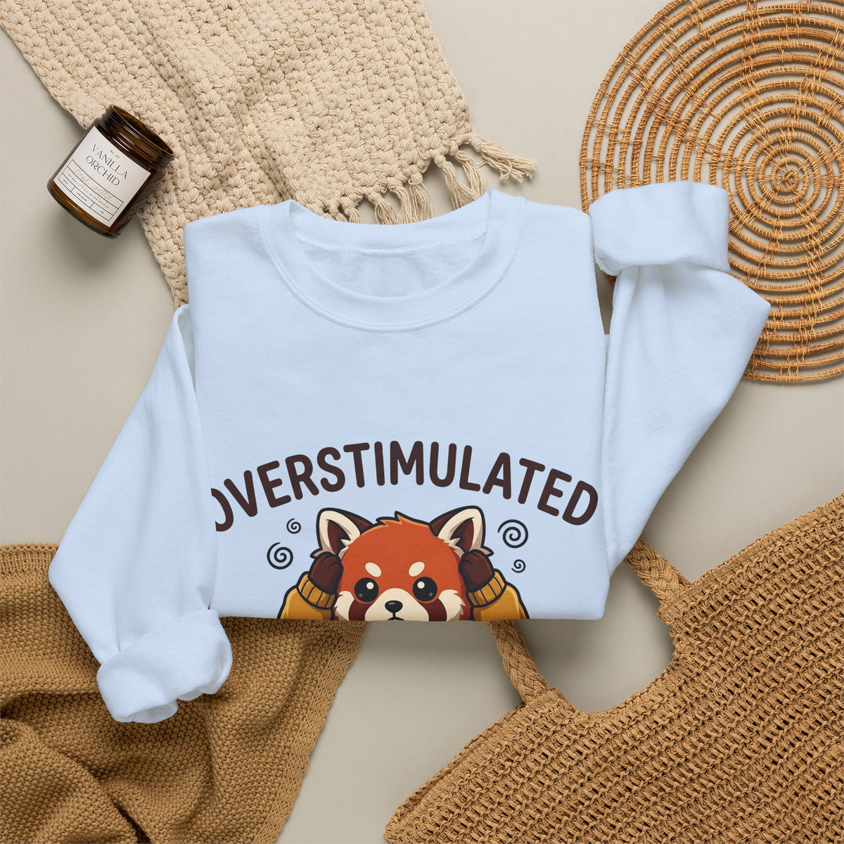 Red Panda Sweatshirt Moms Anxiety Gift Women Kawaii Sweatshirt Panda Sweatshirt Motherhood Fan Mental Health Graphic Sweatshirt Cartoon Sweater Sweatshirt
