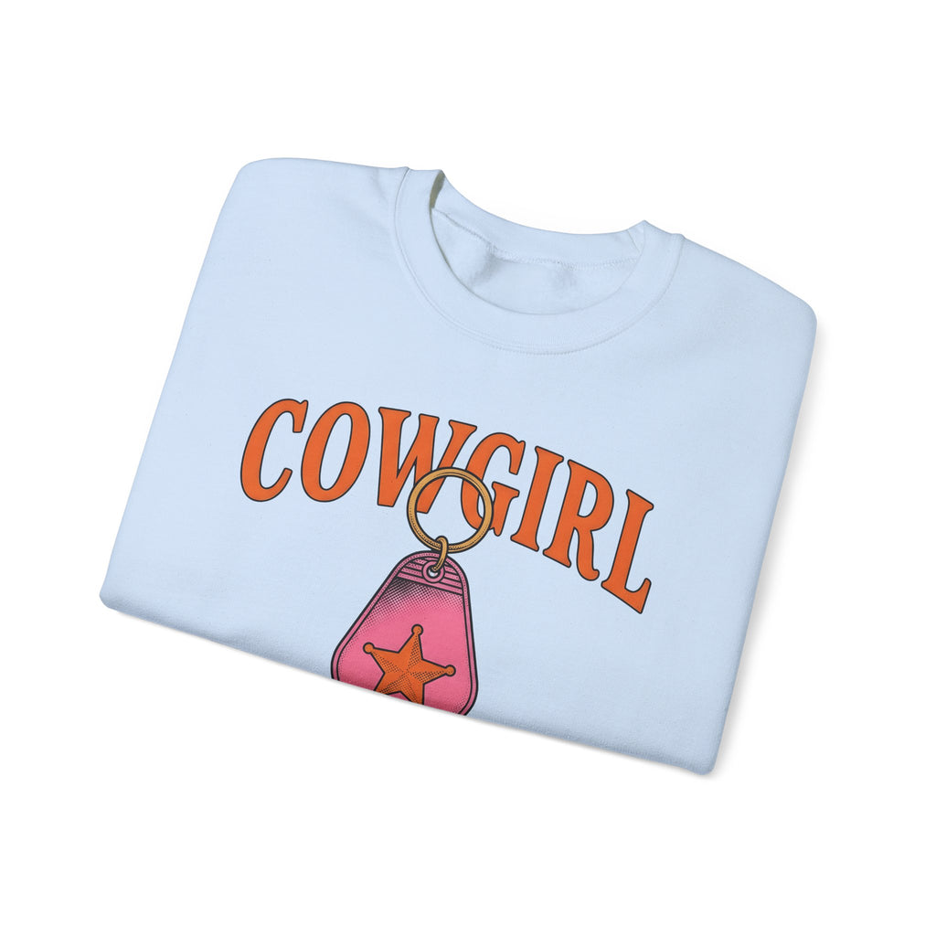 Sheriff Badge Keychain Sweatshirt Cowgirl Cowboy Gift Women Distressed Sweatshirt Keychain Sweatshirt Cowboy Fan Vintage Sweatshirt Rodeo Graphic Hand Drawn