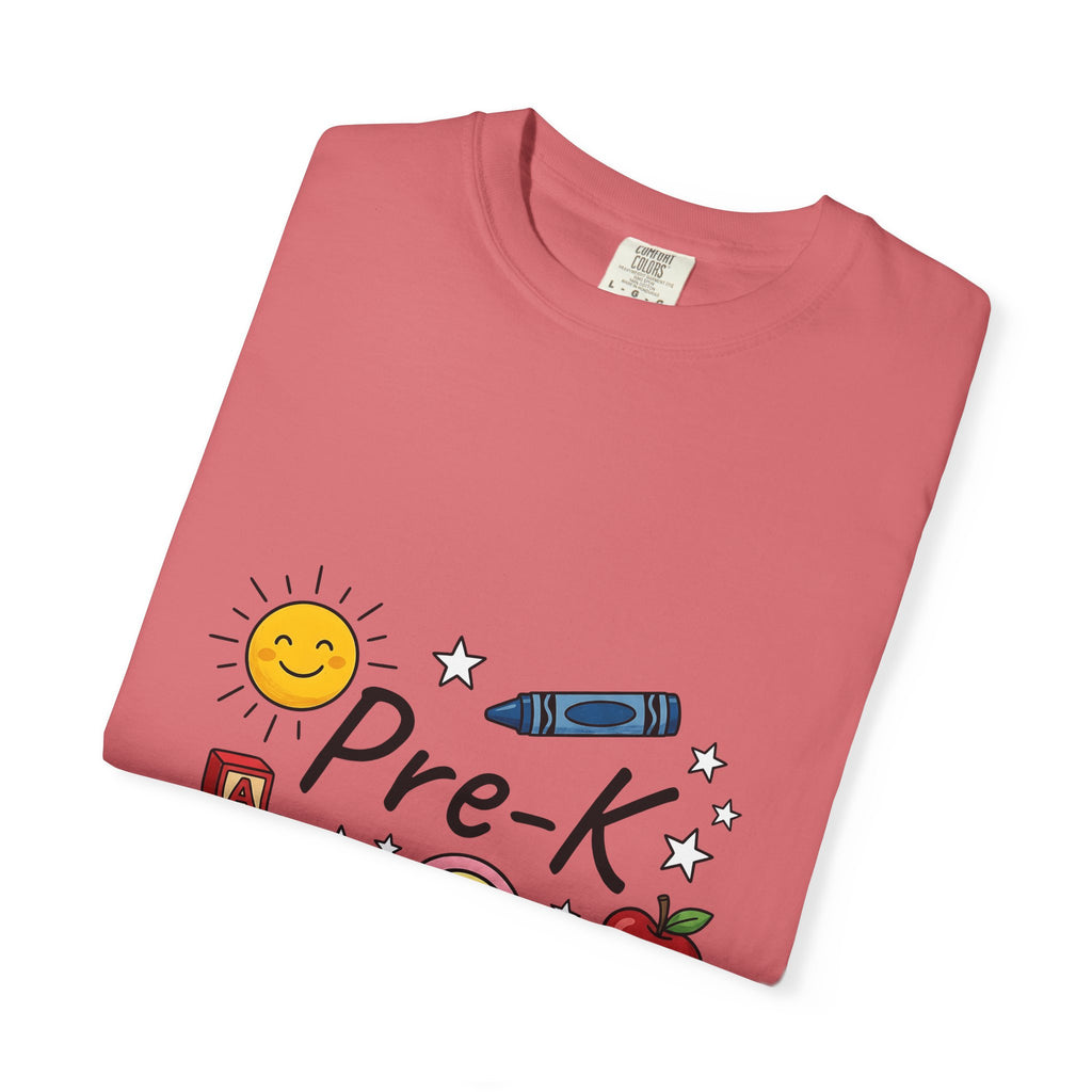 School Items T-Shirt Teacher Kindergarten Gift Women Line Art T-Shirt School Supplies T-Shirt Educator Enthusiast Illustration T-Shirt Preschool
