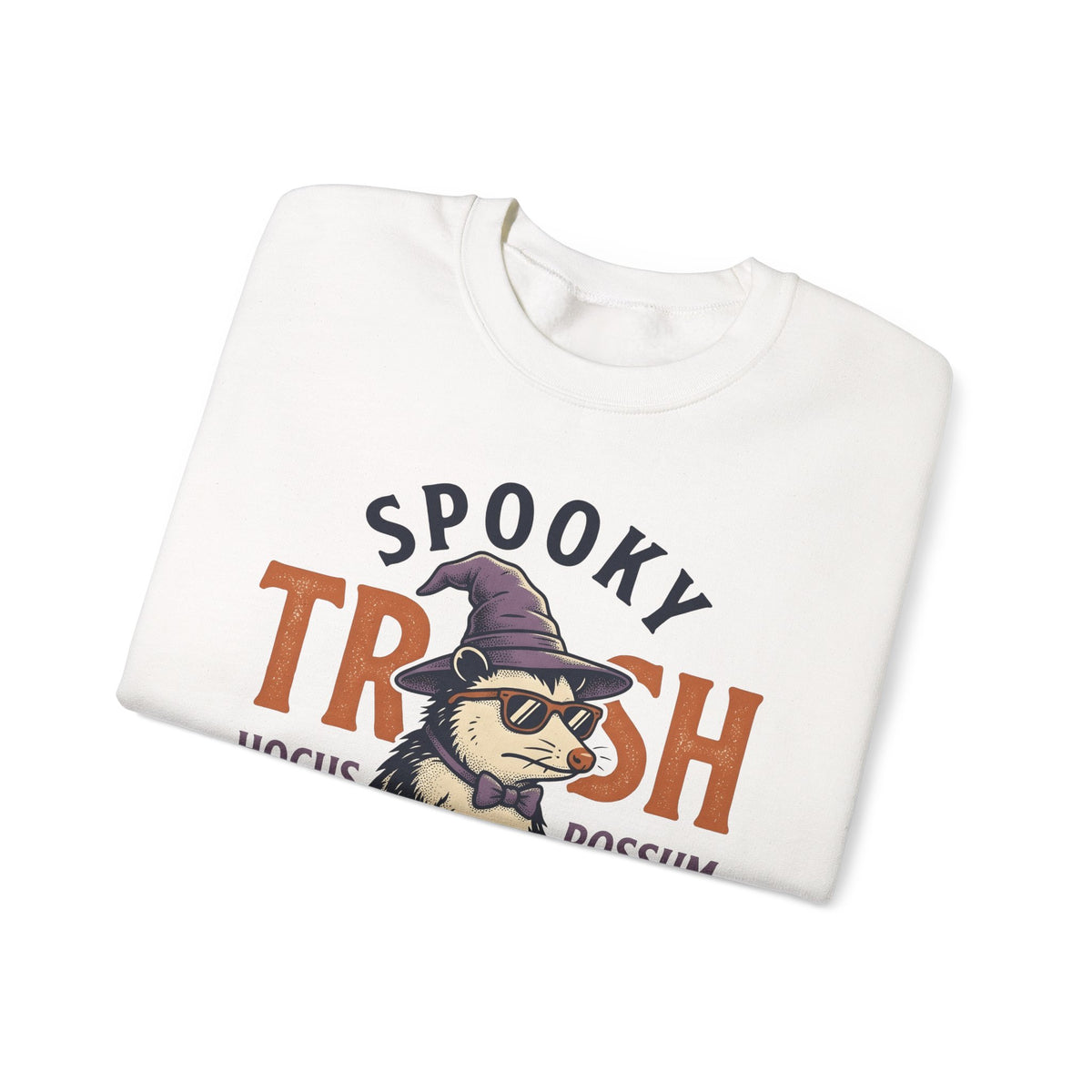 Possum Wizard Halloween Animal Gift Vintage Opossum Spooky Fan Retro Creature Hand Drawn Sweatshirt