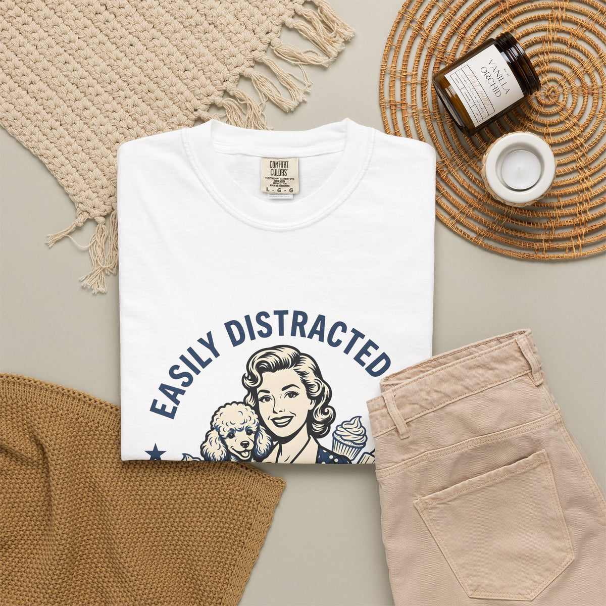 Lady Pup T-Shirt Dog Confectionery Gift Women Traditional T-Shirt Puppy T-Shirt Dog Fan Canine T-Shirt Candy Graphic Timeless Treats T-Shirt
