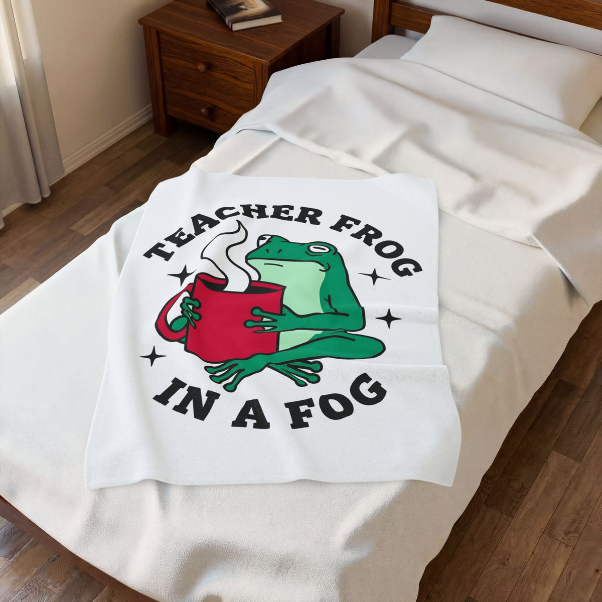 Frog Coffee Cup Blanket Teachers Latte Gift Women Kawaii Blanket Coffee Blanket Blanket Educator Enthusiast Coffee Blanket Cappuccino Graphic Classic