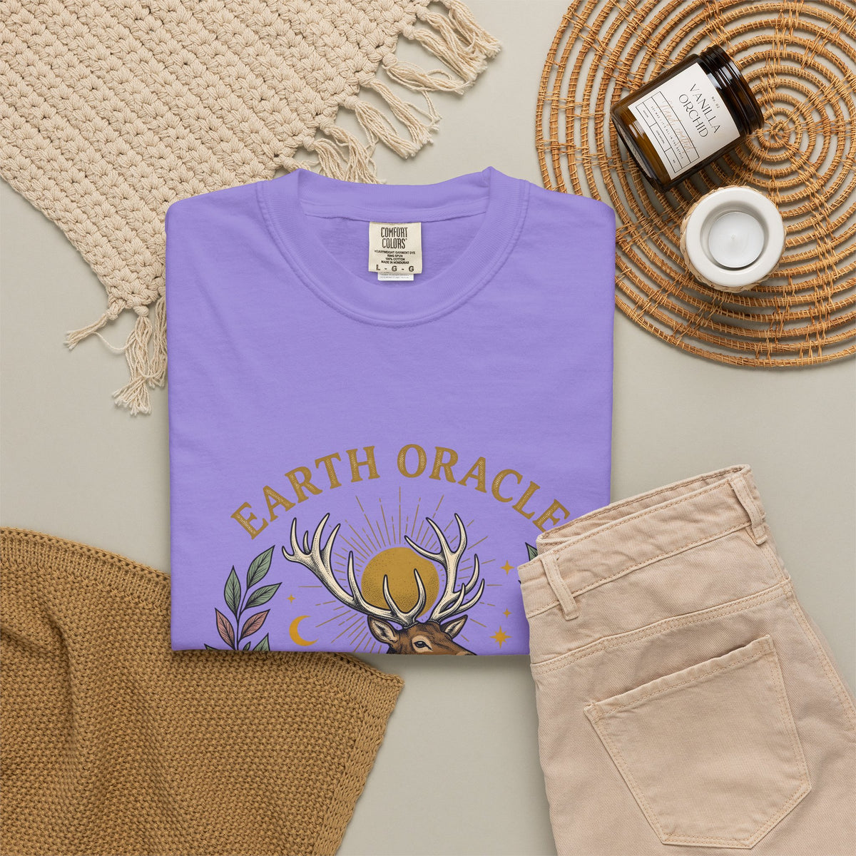 Stag Sunrise T-Shirt Boho Chic Outdoors Gift Women Tribal T-Shirt Deer T-Shirt Bohemian Fan Primitive T-Shirt Wilderness Graphic Retro Toadstools
