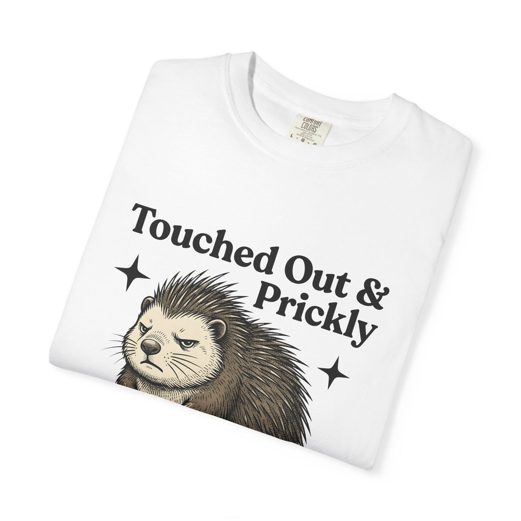 Grumpy Porcupine T-Shirt Moms Humor Gift Women Hand Drawn T-Shirt Quillpig T-Shirt Motherhood Fan Illustrated Graphic T-Shirt Vintage Stars T-Shirt