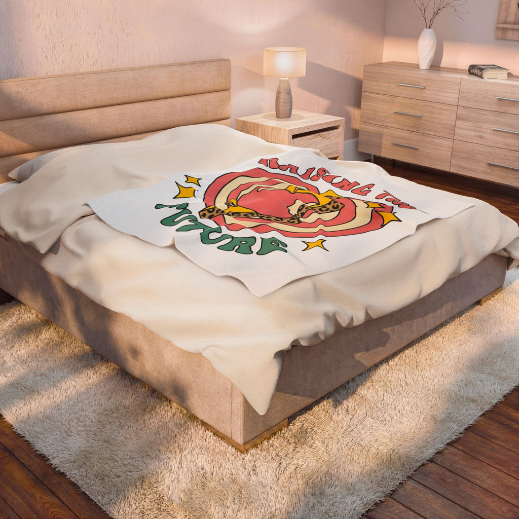Love Apple Blanket Teachers Presents Gift Women Classic Blanket Apple Blanket Educator Enthusiast Vintage Blanket Present Graphic Present Graphic