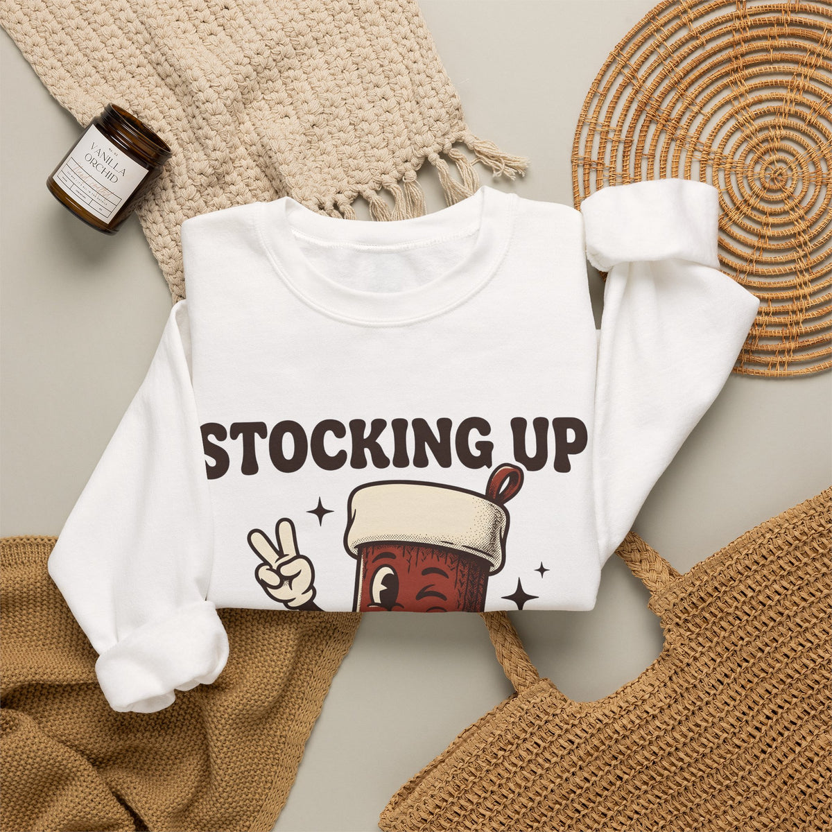 Christmas Stocking Character Christmas Humor Gift Vintage Stocking Holder Christmas Fan Retro Sweatshirt