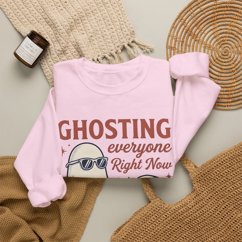 Apparition Eyewear Sweatshirt Halloween Fun Gift Women Rustic Sweatshirt Glasses Sweatshirt Horror Fan Spectacles Sweatshirt Amusement Graphic Traditional