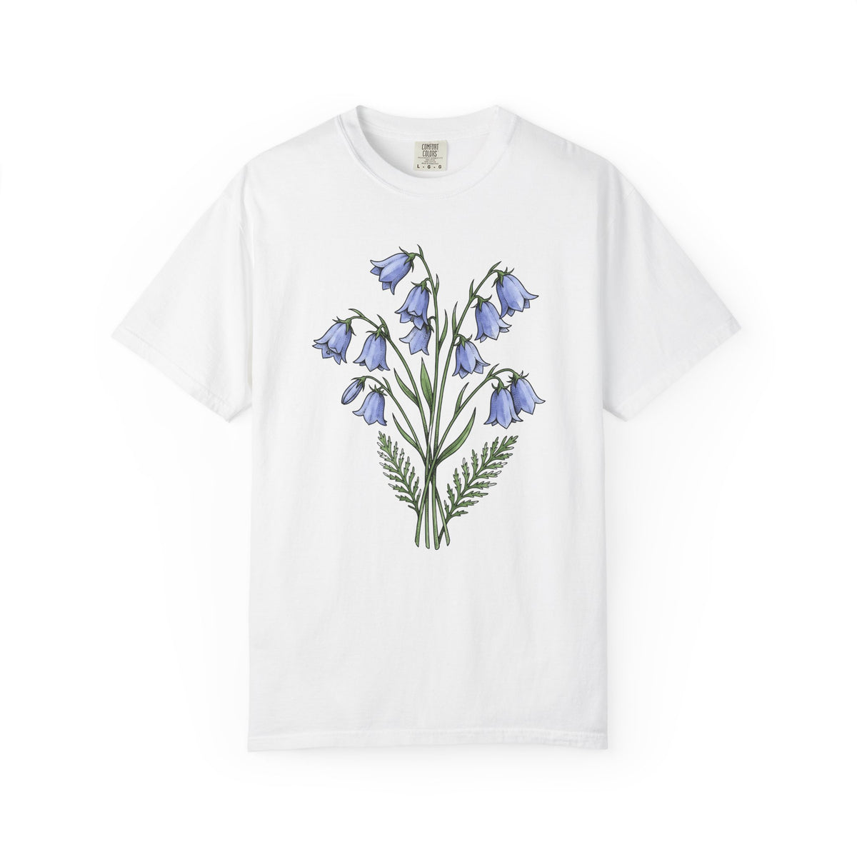 Bluebell Flower T-Shirt Boho Chic Floral Gift Women Botanical T-Shirt Harebell T-Shirt Bohemian Enthusiast Botanical T-Shirt Floral Graphic Vintage