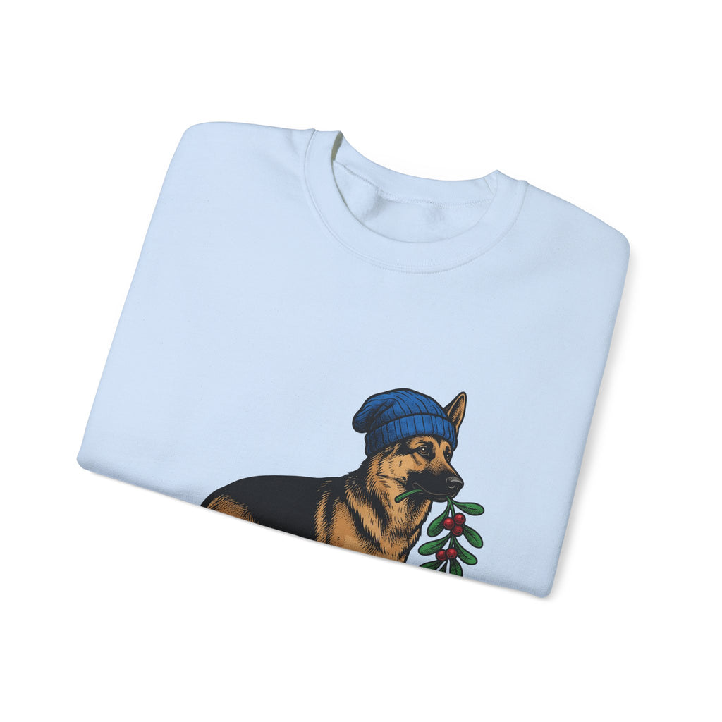German Shepherd Puppy Sweatshirt Dog Holidays Gift Women Hand Drawn Sweatshirt Alsatian Sweatshirt Dog Fan Illustrated Graphic Sweatshirt Line Art Festive