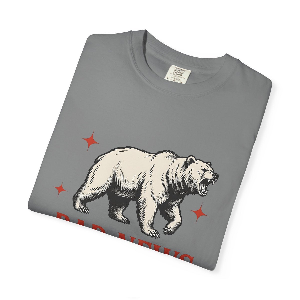 Grizzly Bear T-Shirt Bear Animal Gift Women Vintage T-Shirt Ursa T-Shirt Bear Fan Grizzly Graphic Retro Star T-Shirt