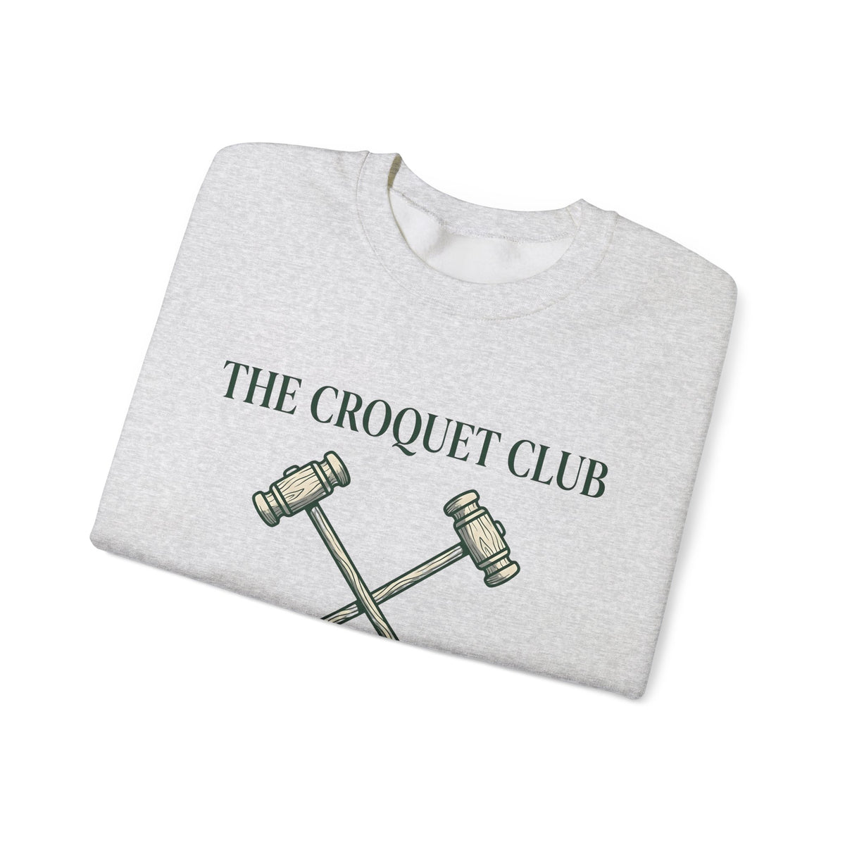 Croquet Mallets Sweatshirt Croquet Club Gift Women Vintage Sweatshirt Mallet Sweatshirt Croquet Fan Vintage Sweatshirt Team Graphic Hand Drawn Club Emblem