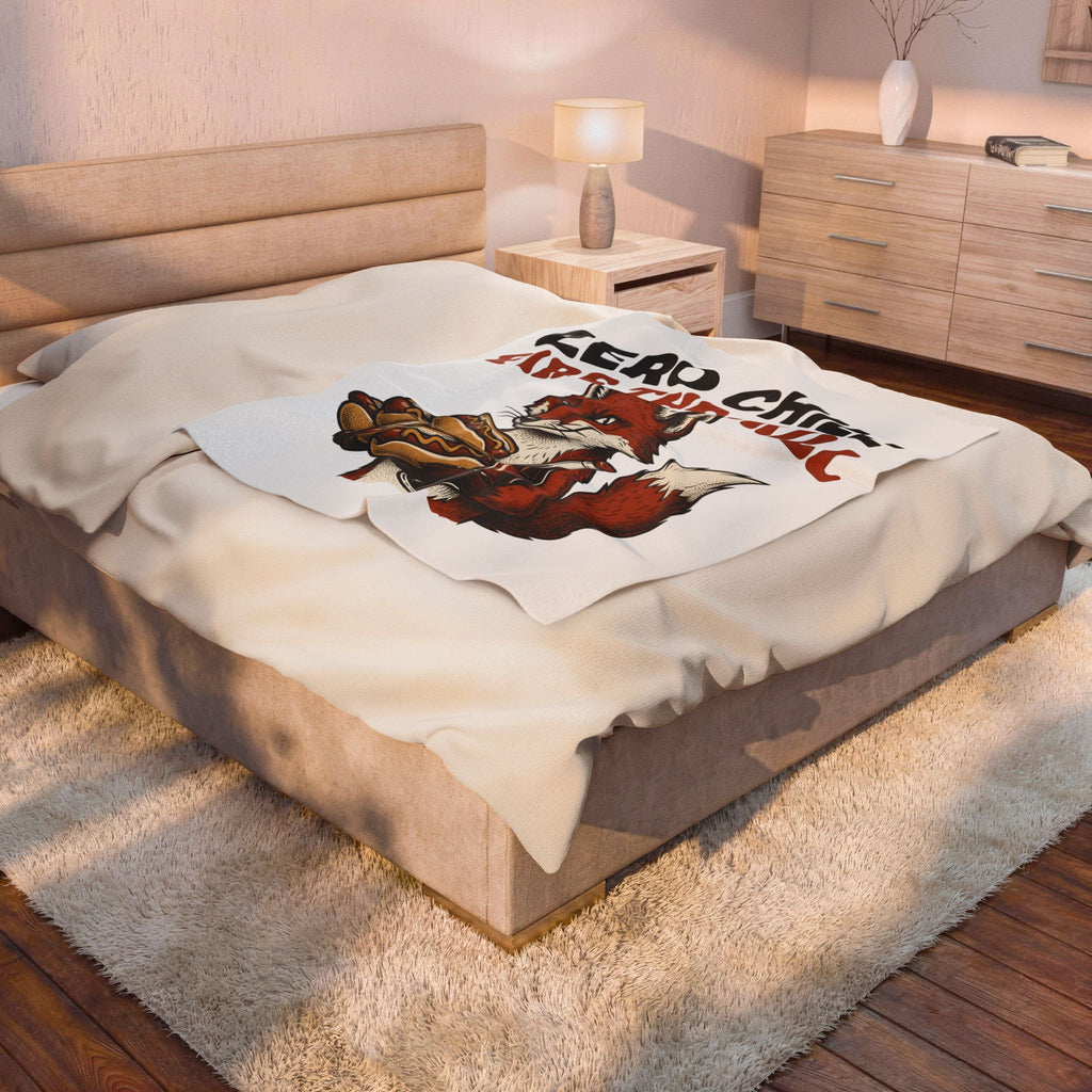 Fox Hotdog Blanket Funny Grill Gift Women Comic Blanket Hotdog Blanket Humor Fan Cartoon Blanket Barbecue Graphic Retro Soda Pop Bottle Blanket