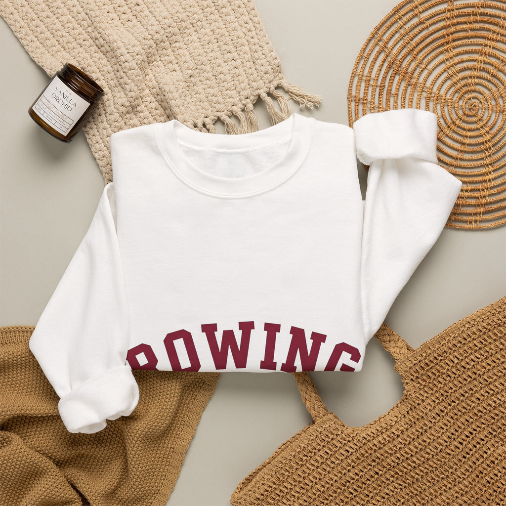 Rowing Team Sweatshirt Rowing Fitness Gift Women Athletic Sweatshirt Crew Sweatshirt Rowing Enthusiast Sporty Sweatshirt Workout Graphic Retro Varsity Font