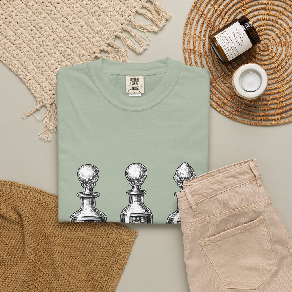Elixir Jars T-Shirt Boho Chic Party Gift Women Hand Drawn T-Shirt Apothecary Jars T-Shirt Bohemian Fan Illustrated T-Shirt Rave Graphic Macabre