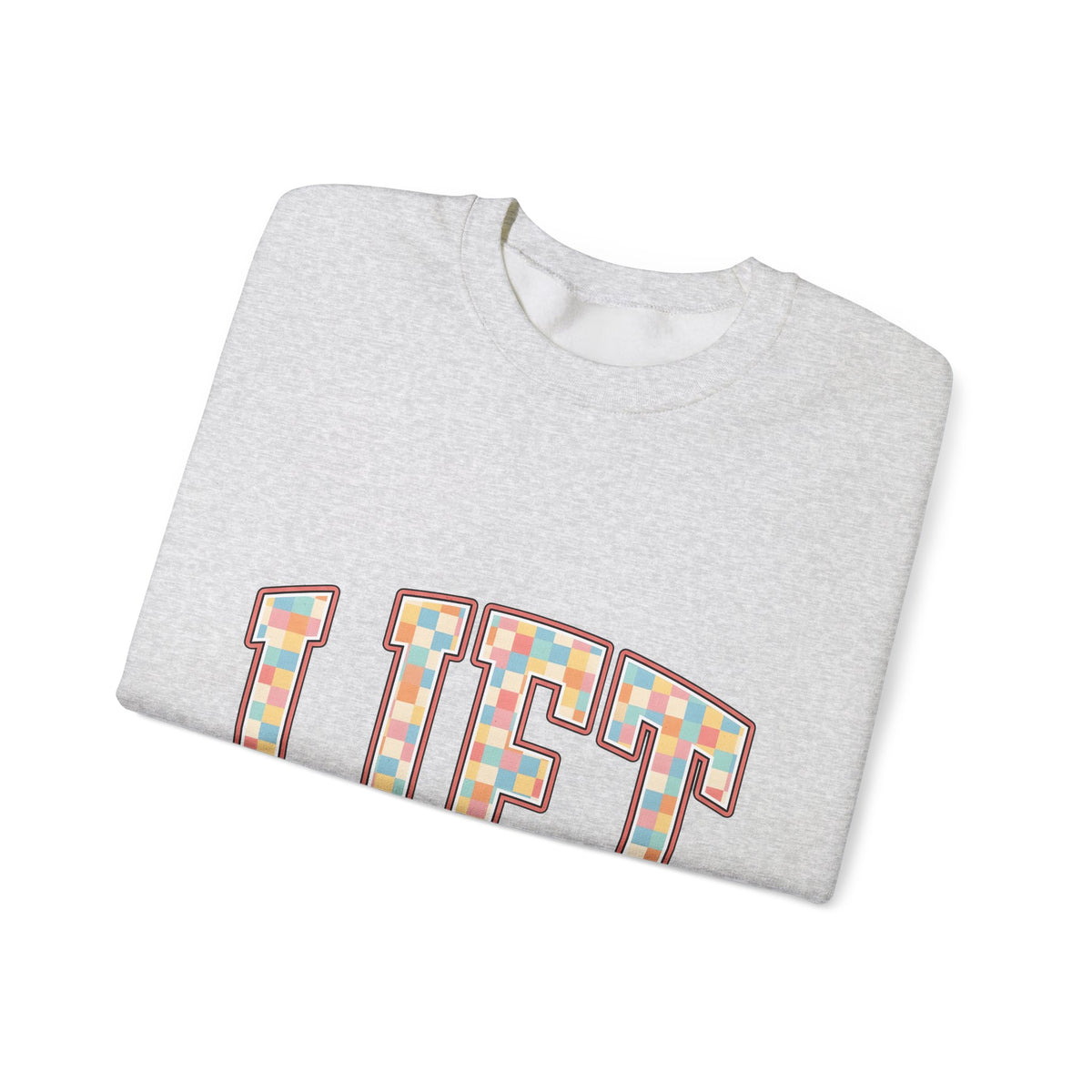 Chunky Block Text Sweatshirt Sports Workout Gift Women Neon Sweatshirt Typography Sweatshirt Athlete Enthusiast Glowing Sweatshirt Fitness Graphic Classic