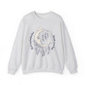 Moon Crescent Sweatshirt Boho Chic Night Sky Gift Women Tribal Sweatshirt Lunar Sweatshirt Bohemian Fan Ethnic Sweatshirt Galaxy Graphic Outline Wings Sweatshirt