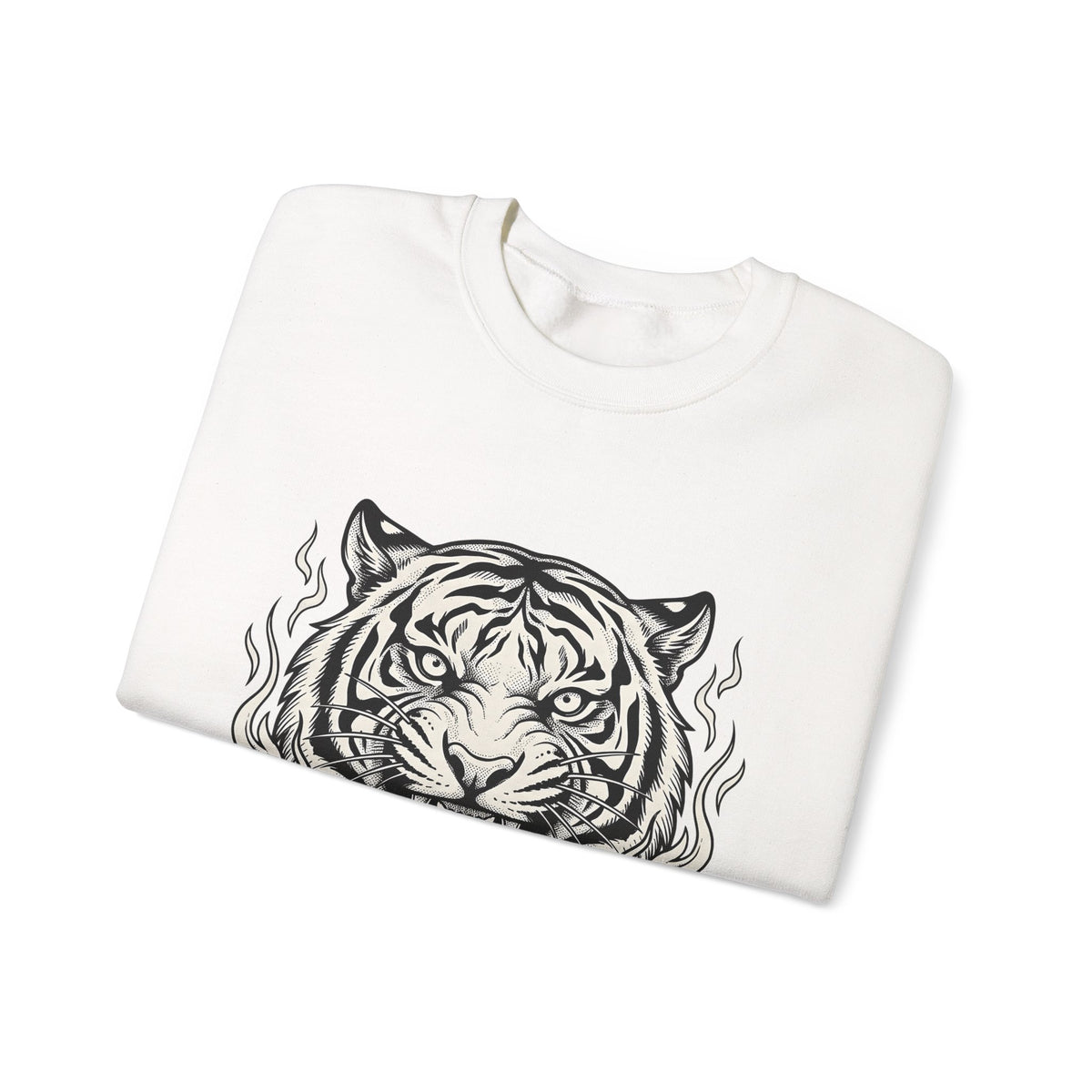 Tiger Face Sweatshirt Tiger Wildlife Gift Women Tribal Sweatshirt Tiger Sweatshirt Tiger Fan Big Cat Graphic Retro Fire Sweatshirt