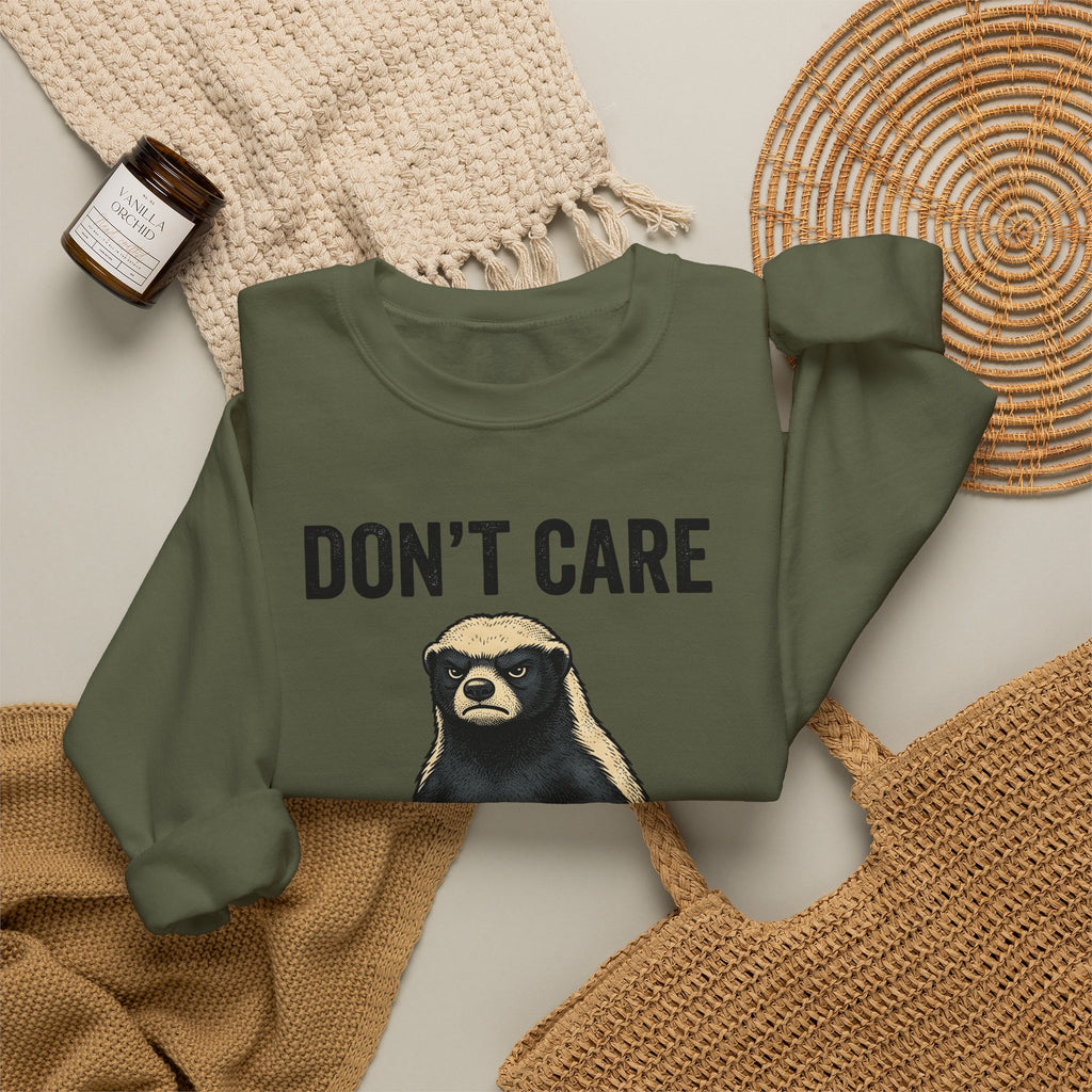 Honey Badger Boots Sweatshirt Cowgirl Wildlife Gift Women Retro Sweatshirt Combat Boots T