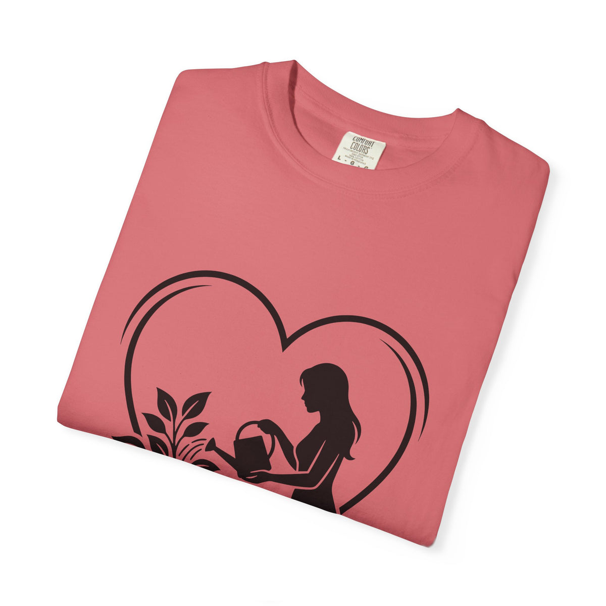 Girl Watering Flower T-Shirt Moms Plants Gift Women Outline T-Shirt Gardener T-Shirt Motherhood Enthusiast Sketch T-Shirt Botanical Graphic Modern