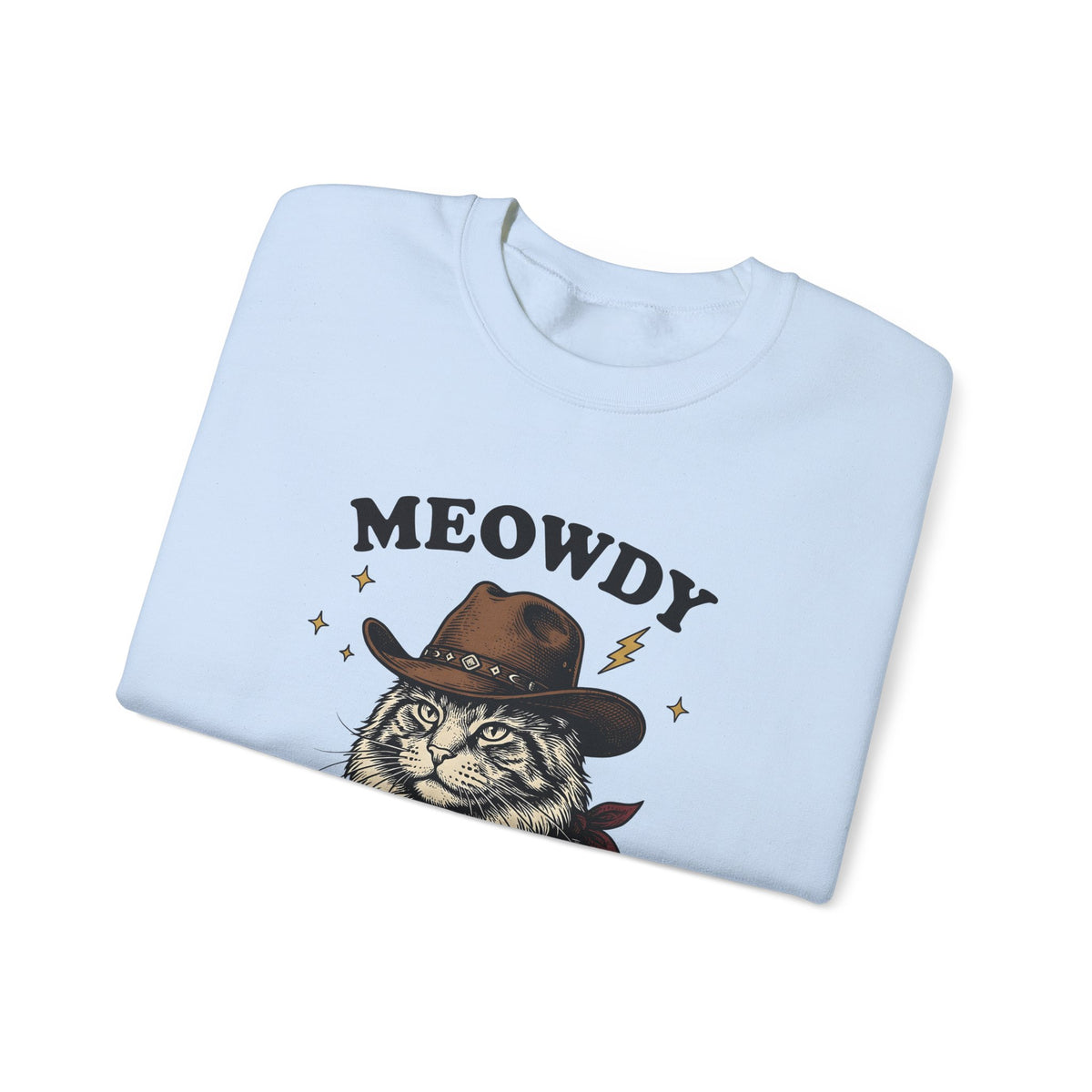 Cowboy Cat Sweatshirt Cat Western Gift Women Vintage Sweatshirt Kitty Cat Sweatshirt Cat Fan Rodeo Graphic Cowboy Hand Drawn Bandana Sweatshirt