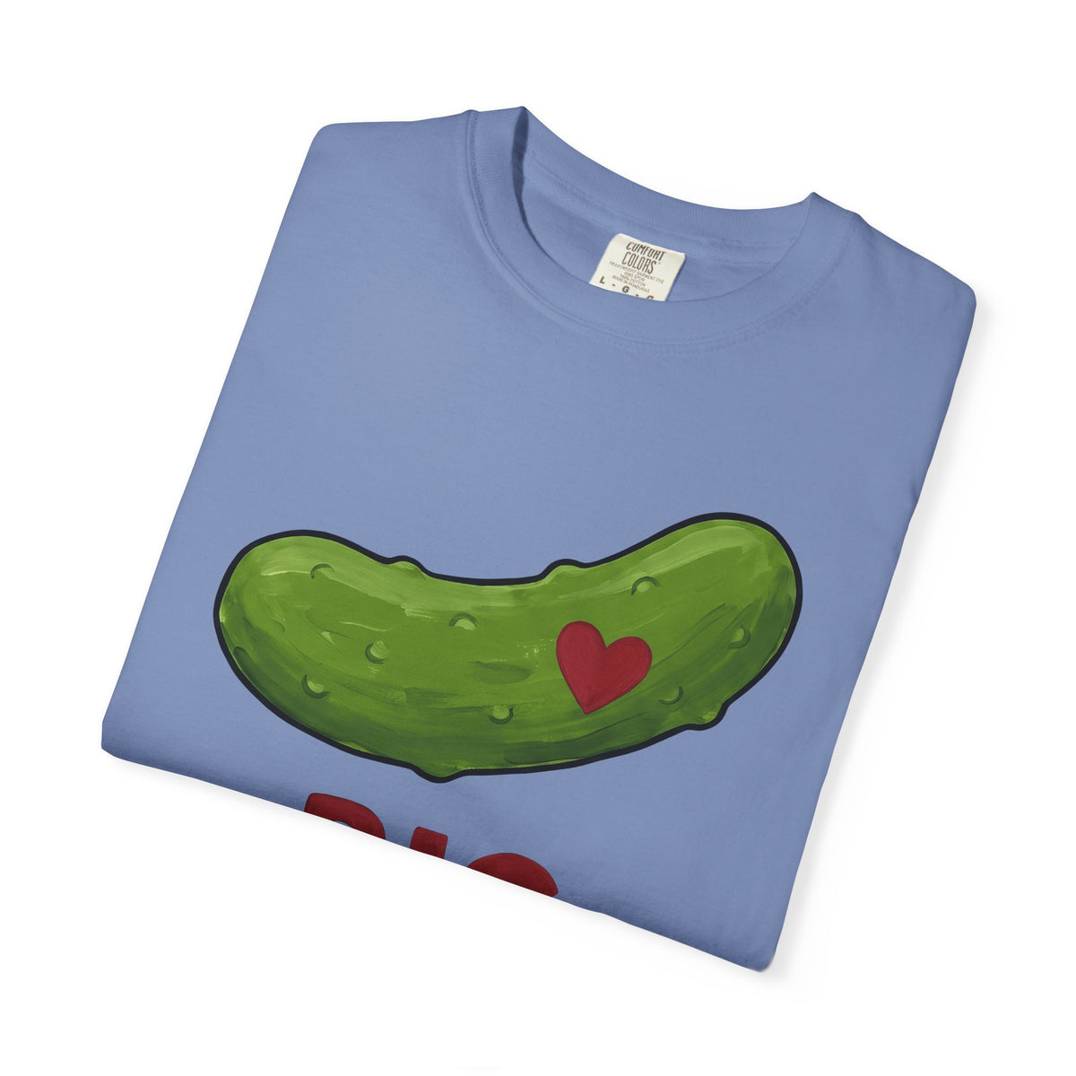 Pickle Illustration T-Shirt Funny Gastronomy Gift Women Doodle T-Shirt Dill T-Shirt Humor Fan Cartoon T-Shirt Food Graphic Outline Heart Shape