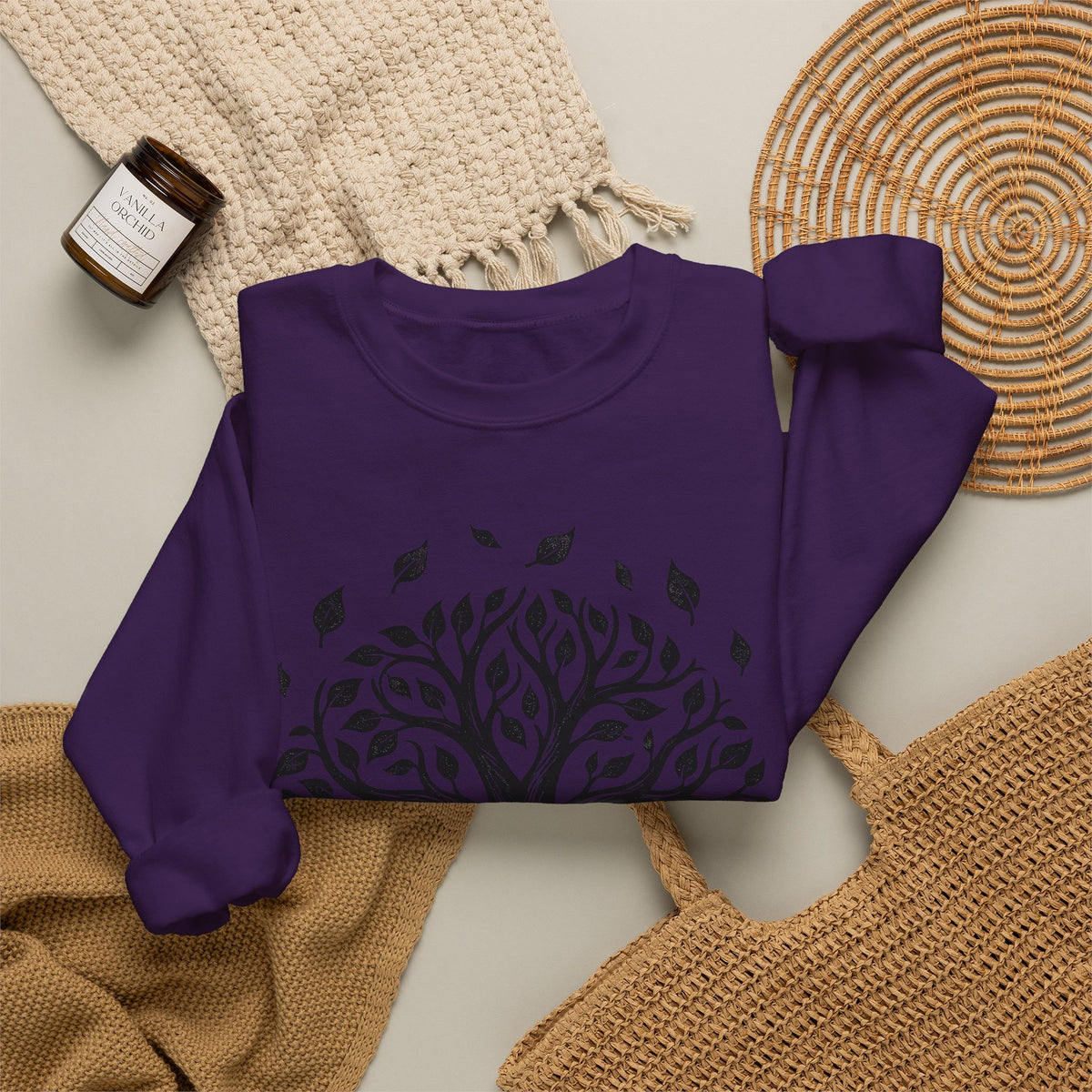 Tree Life Sweatshirt Nature Occult Gift Women Free Spirit Sweatshirt Arboreal Sweatshirt Environmental Enthusiast Bohemian Sweatshirt Mystical Graphic Sleek