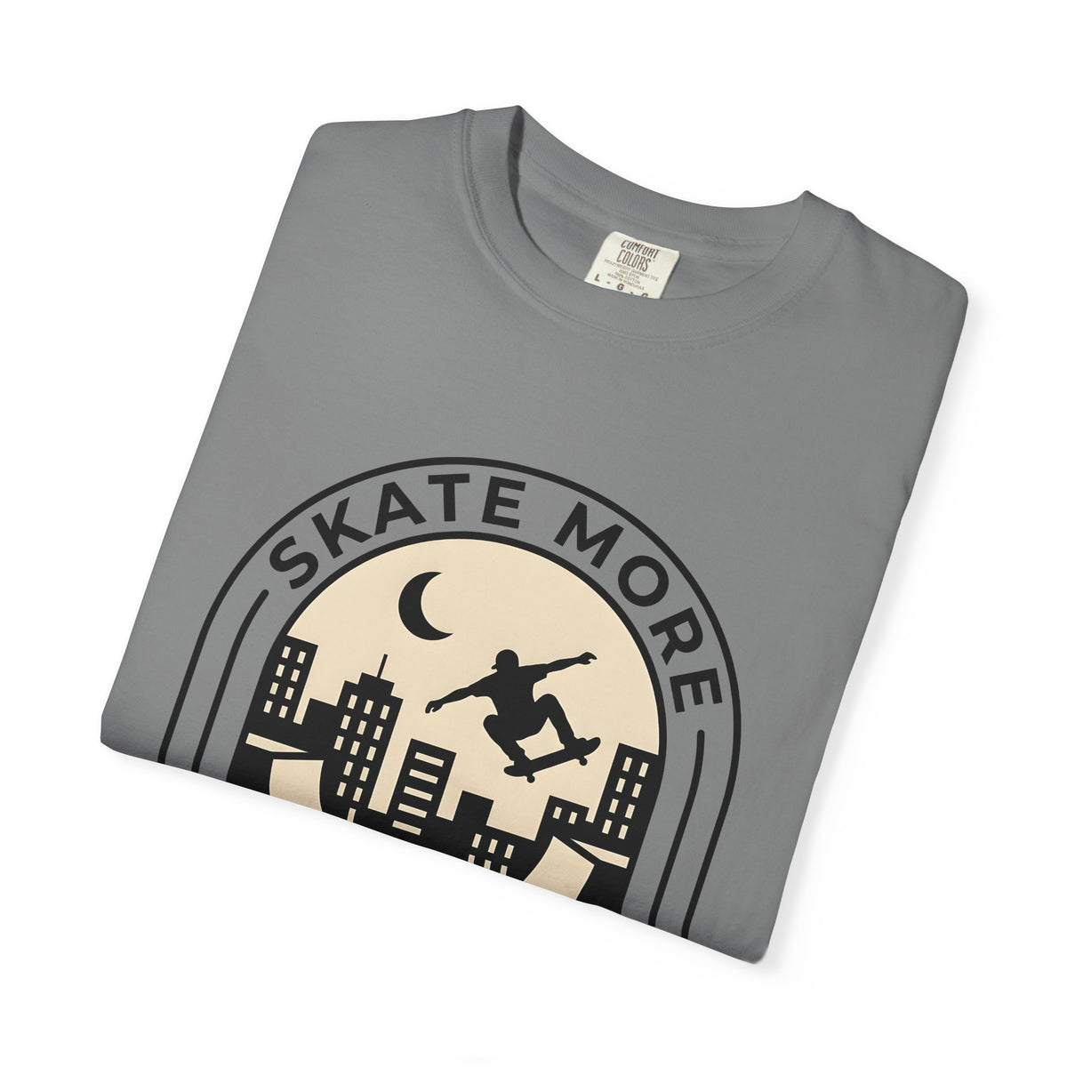 Skate Silhouette T-Shirt Skateboarding City Gift Women Modern Graphic T-Shirt Skater T-Shirt Sk8 Fan Urban Graphic Design Illustration Vintage