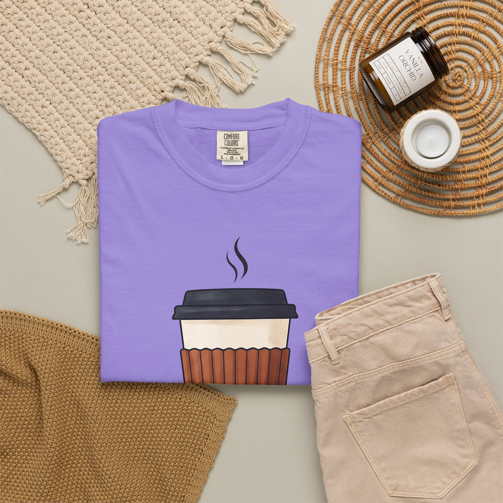 Coffee Cup Nurses Coffee Gift Modern Mug Nurse Enthusiast Contemporary Caffeine Minimalist Steam T-Shirt