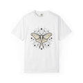 Luna Moth T-Shirt Boho Chic Zodiac Gift Women Outline T-Shirt Actias Luna T-Shirt Hippie Fan Hand Drawn T-Shirt Astrology Graphic Retro Star Shapes