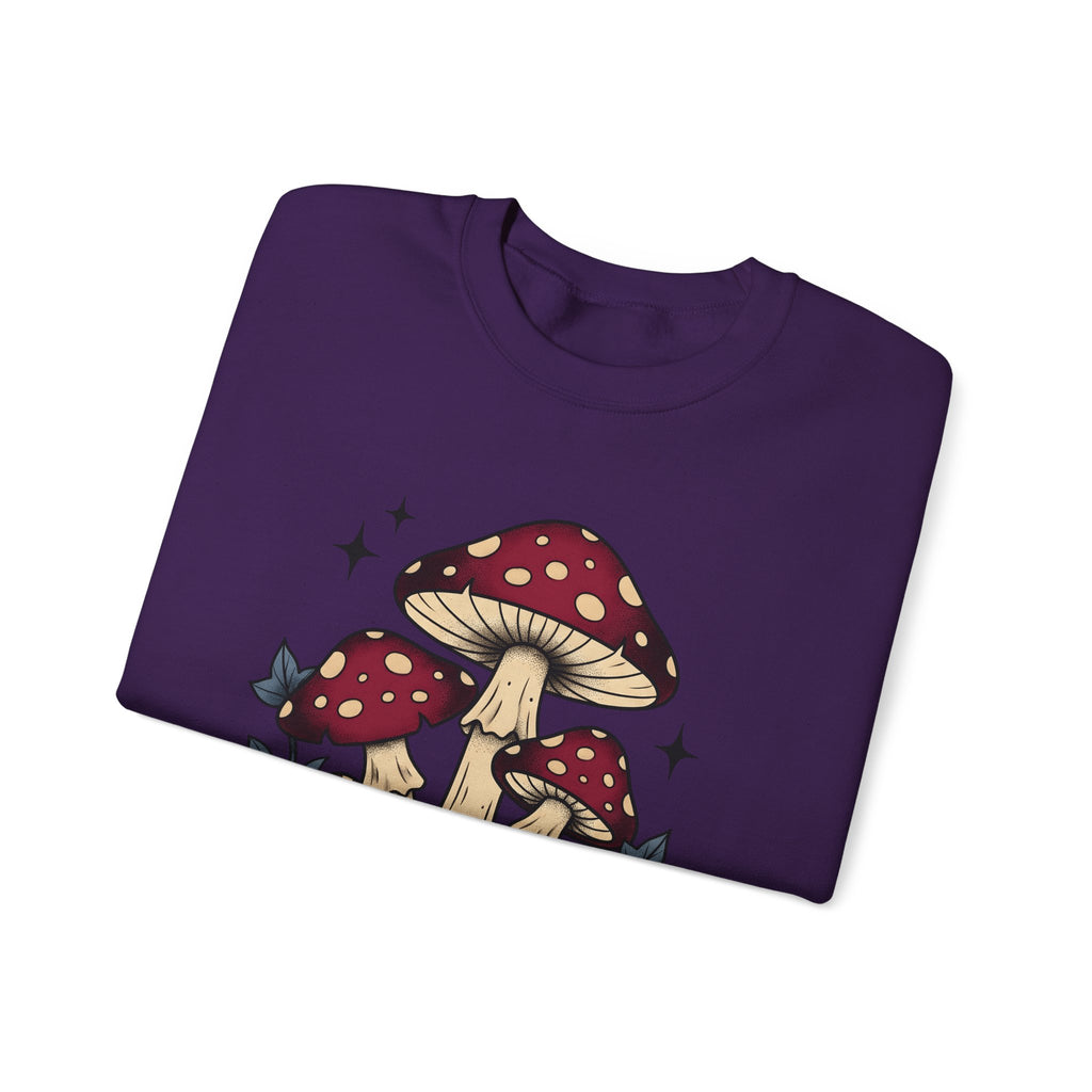 Toadstool Bunch Sweatshirt Boho Chic Forest Gift Women Line Art Sweatshirt Mushroom Sweatshirt Bohemian Fan Minimalist Sweatshirt Woods Graphic Rustic Creeper