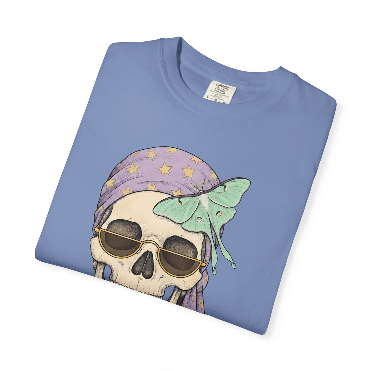 Skull Handkerchief T-Shirt Boho Chic Gothic Fashion Gift Women Ethnic T-Shirt Bandana T-Shirt Bohemian Fan Tribal T-Shirt Dark Graphic Rustic