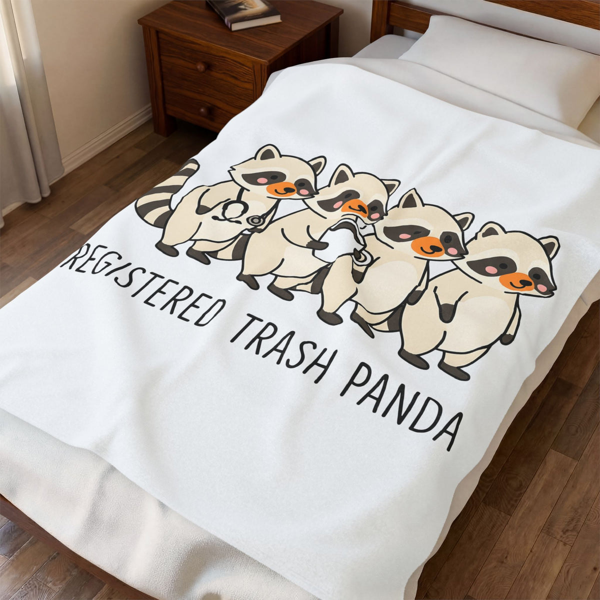 Raccoon Family Blanket Nurses Creatures Gift Women Lovable Blanket Trash Panda Blanket Nurse Enthusiast Cute Blanket Wildlife Graphic Animated