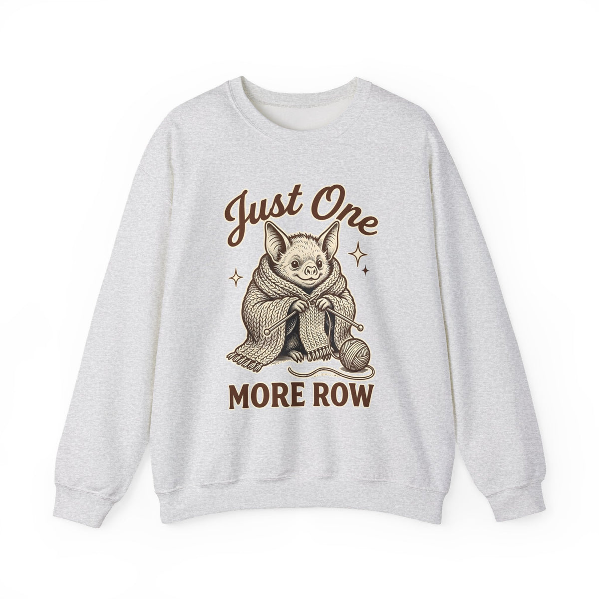 Bat Needlework Sweatshirt Cute Crafts Gift Women Vintage Sweatshirt Embroidery Sweatshirt Adorable Fan Retro Sweatshirt Crafting Graphic Doodle Wool Ball
