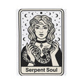 Mystical Female Serpent Blanket Boho Chic Spells Gift Women Oracle Blanket Snake Blanket Bohemian Fan Divination Blanket Magic Graphic Retro Lunar