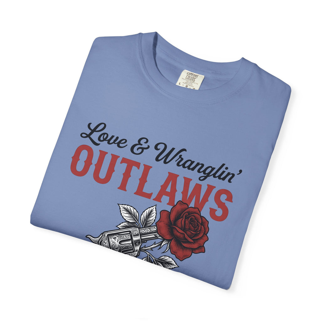 Six Shooter Rose T-Shirt St. Valentine's Day Western Wear Gift Women Antique T-Shirt Rose T-Shirt Valentine Fan Vintage T-Shirt Cowboy Graphic
