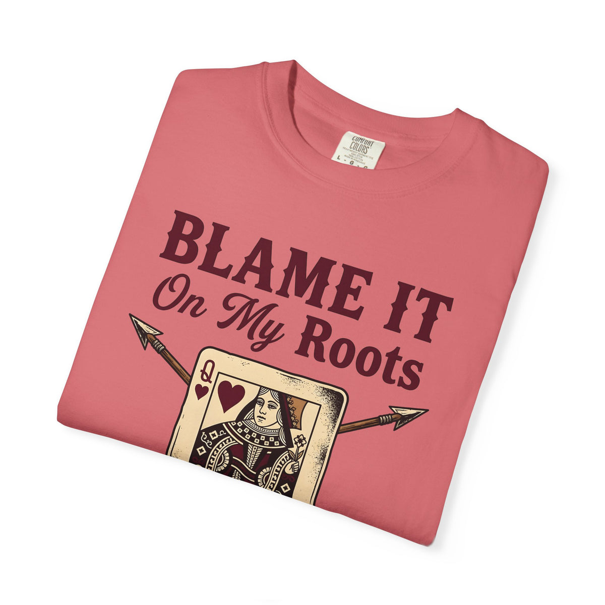 Playing Queen T-Shirt Cowgirl Western Gift Women Hand Drawn T-Shirt Queen T-Shirt Rodeo Fan Illustrated T-Shirt Country Graphic Folk Liquor Glass