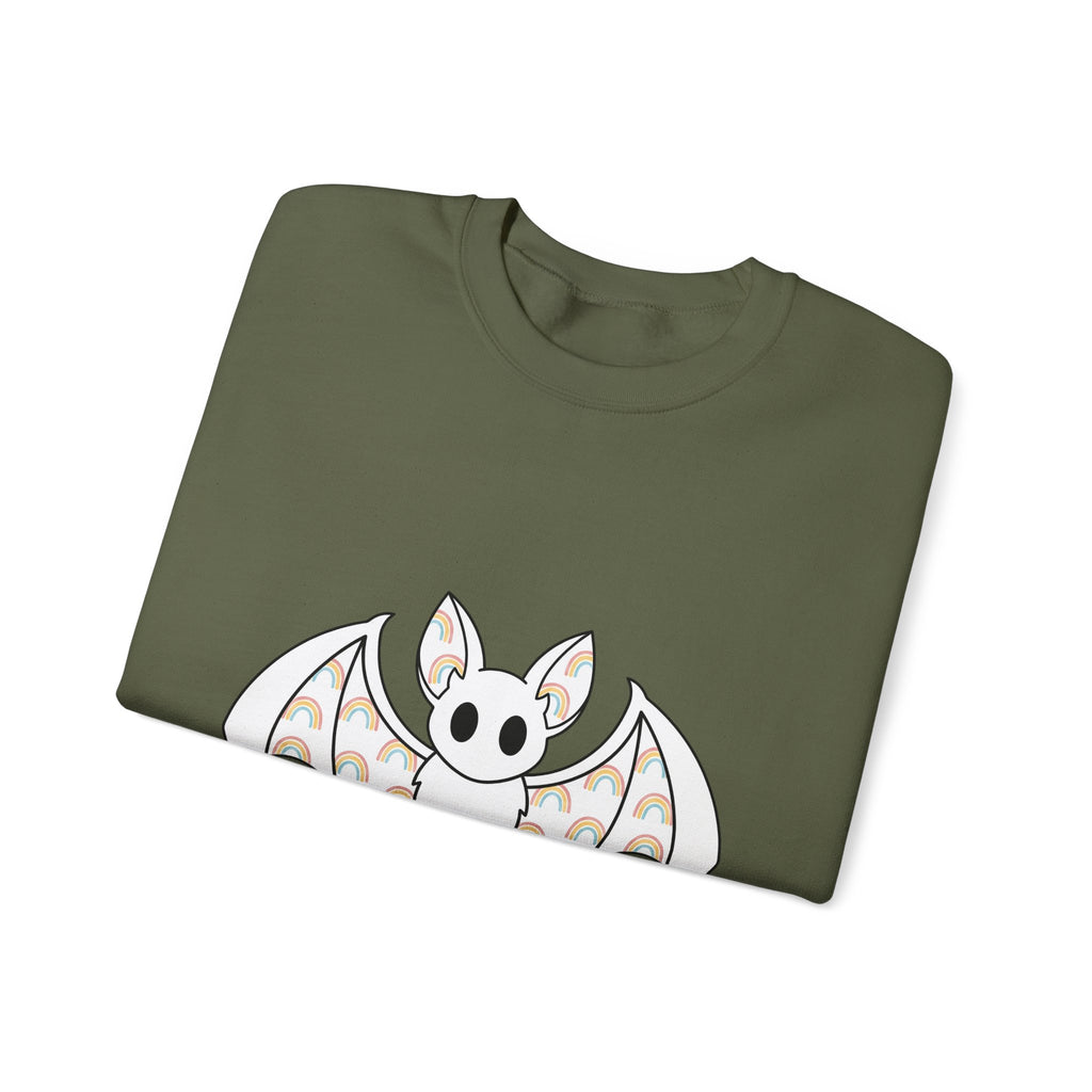 Bat Currency Sweatshirt St Patrick's Day Wildlife Gift Women Adorable Sweatshirt Money Sweatshirt Luck Fan Cute Sweatshirt Animal Graphic Basic Colors Sweatshirt