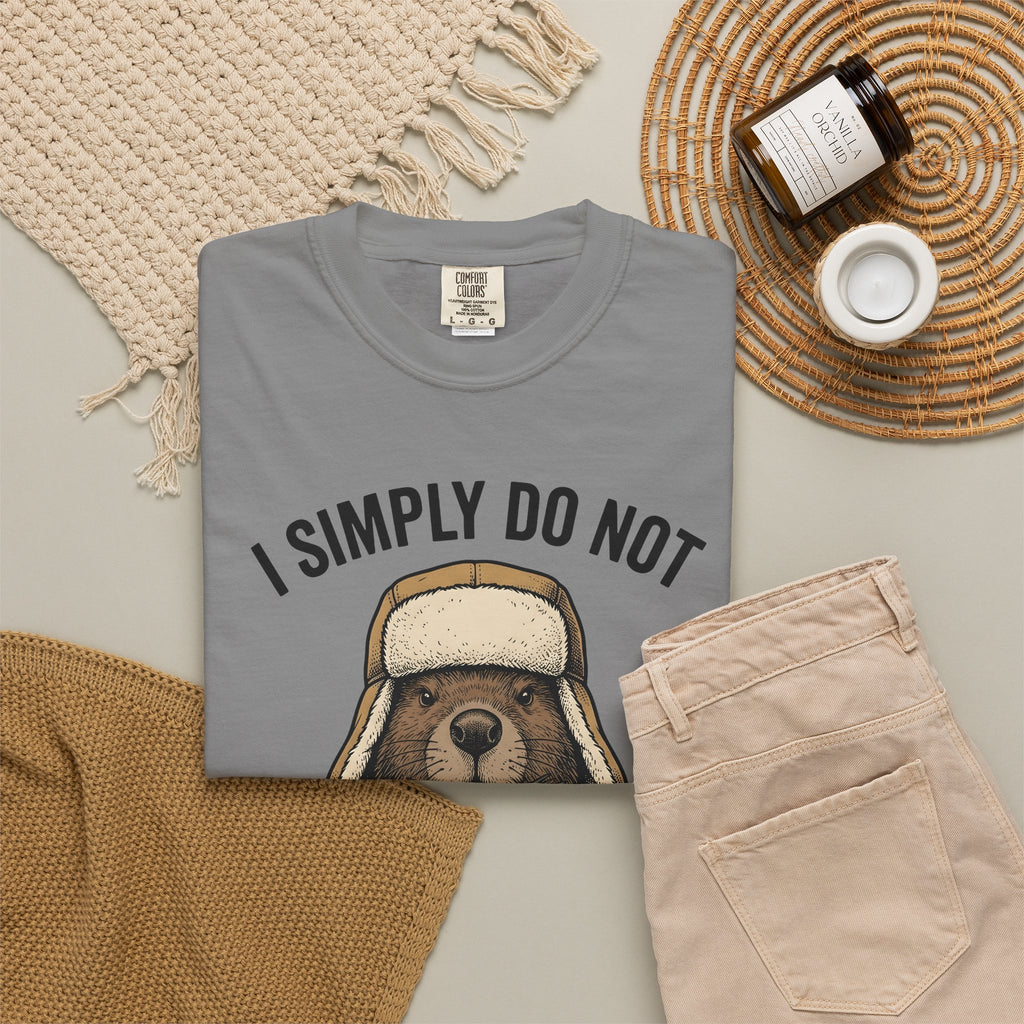 Beaver Woodsman T-Shirt Funny Wildlife Gift Women Comic T-Shirt Beaver T-Shirt Humor Fan Cartoon T-Shirt Animal Graphic Retro Checkered T-Shirt